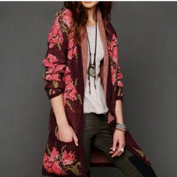 Free People Flower Power Cardigan XS Sweater - Picture 1 of 5